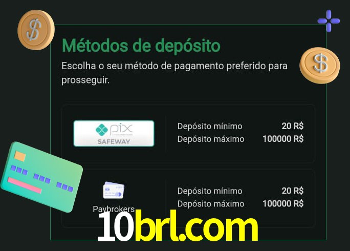 O cassino 10brl.com oferece uma grande variedade de métodos de pagamento